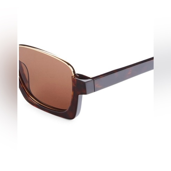 Marni Tortoise 55mm Square Sunglasses - Picture 3 of 10